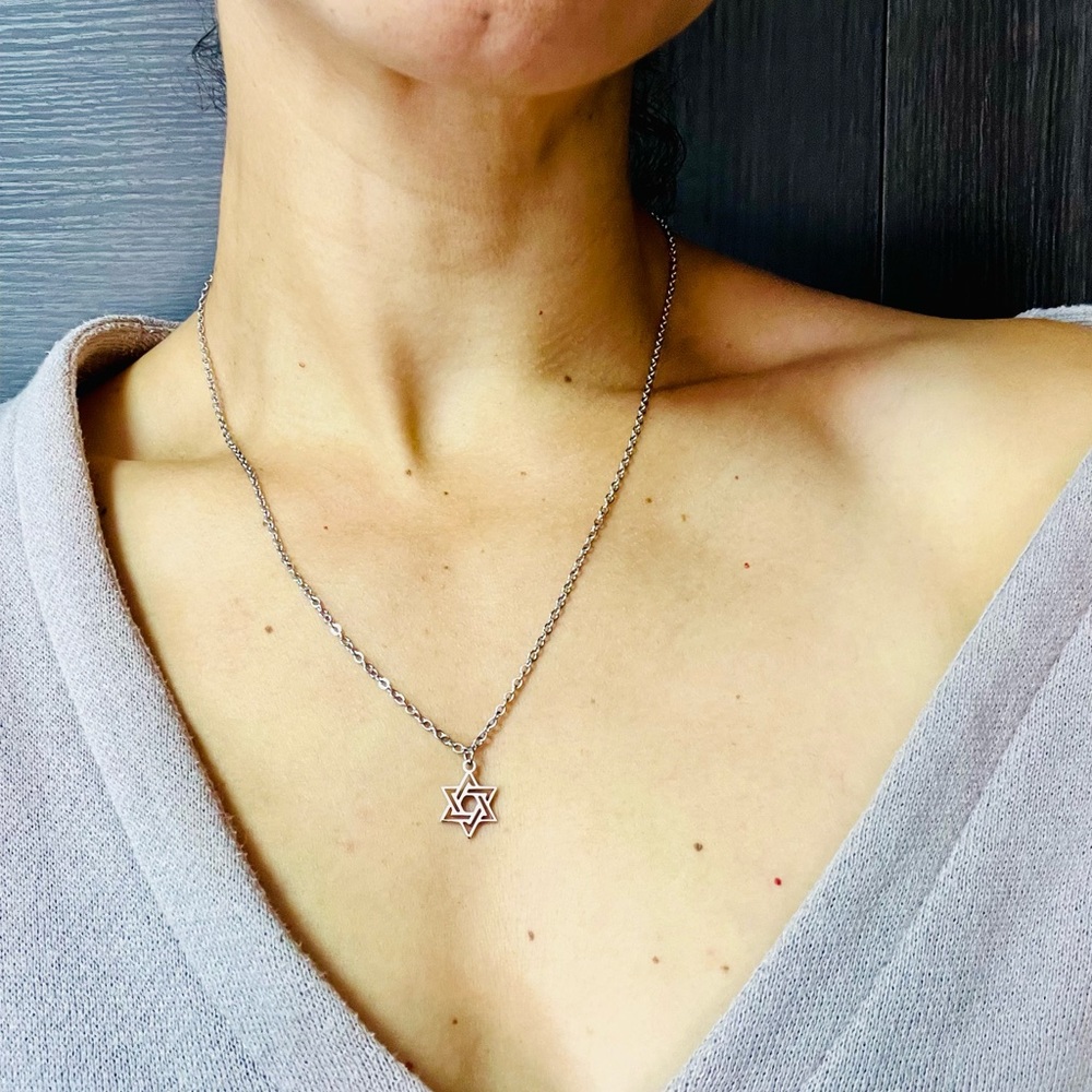 Sterling silver Star of David necklace